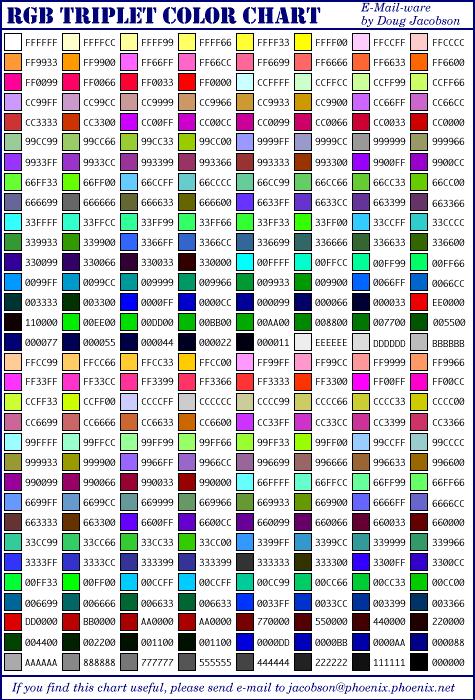 html color to rgb