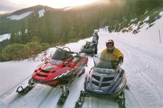 Snowmobile rentals at Deer Mountain Snowmobile Park